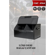 Automod Fiat Stilo Uyumlu Deri Battal Boy Lüks Kapaklı Siyah Çanta Premium