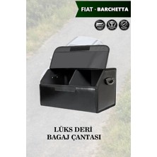 Automod Fiat Barchetta Uyumlu Lüks Kapaklı Battal Boy Deri Siyah Çanta Premium