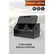 Automod Renault Captur Uyumlu Lüks Battal Boy Deri Kapaklı Siyah Çanta Premium