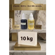Organik Hekim Kendi Sabununu Yap! 10 kg Şeffaf Sabun Bazı + Süt Esansı +Kahverengi Boya