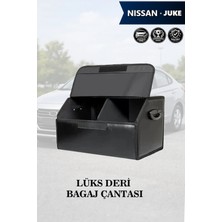 Automod Nissan Juke Uyumlu Lüks Deri Battal Boy Kapaklı Siyah Çanta Premium