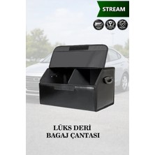 Automod Stream Uyumlu Battal Boy Lüks Kapaklı Deri Siyah Çanta Premium