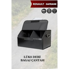 Automod Renault Safrane Uyumlu Lüks Deri Kapaklı Battal Boy Siyah Çanta Premium