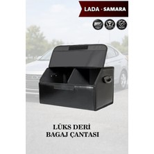 Automod Lada Samara Uyumlu Battal Boy Kapaklı Deri Lüks Siyah Çanta Premium