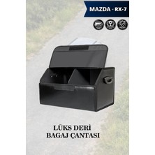 Automod Mazda Rx7 Uyumlu Deri Battal Boy Lüks Kapaklı Siyah Çanta Premium