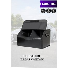 Automod Lada 2104 Uyumlu Kapaklı Lüks Deri Battal Boy Siyah Çanta Premium