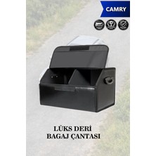 Automod Camry Uyumlu Lüks Battal Boy Kapaklı Deri Siyah Çanta Premium