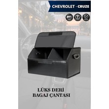 Automod Chevrolet Cruze Uyumlu Battal Boy Kapaklı Lüks Deri Siyah Çanta Premium
