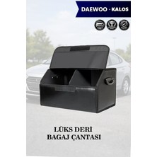 Automod Daewoo Kalos Uyumlu Lüks Deri Battal Boy Kapaklı Siyah Çanta Premium