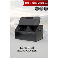 Automod Fiat  Tofas Murat 124 Uyumlu Kapaklı Deri Battal Boy Lüks Siyah Çanta Premium