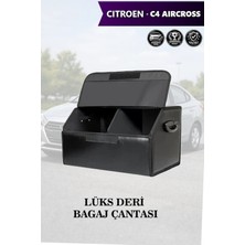 Automod Citroen C4 Aircross Uyumlu Kapaklı Battal Boy Deri Lüks Siyah Çanta Premium