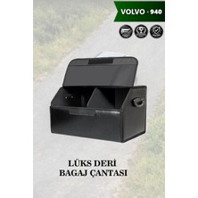 Automod Volvo 940 Uyumlu Battal Boy Kapaklı Lüks Deri Siyah Çanta Premium