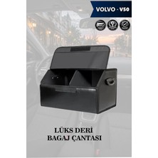 Automod Volvo V50 Uyumlu Battal Boy Deri Lüks Kapaklı Siyah Çanta Premium