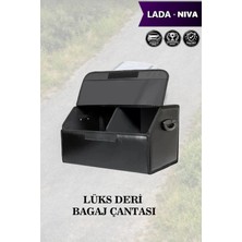 Automod Lada Niva Uyumlu Lüks Battal Boy Deri Kapaklı Siyah Çanta Premium