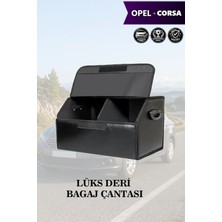 Automod Opel Corsa Uyumlu Lüks Kapaklı Deri Battal Boy Siyah Çanta Premium