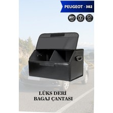 Automod Peugeot 302 Uyumlu Kapaklı Deri Lüks Battal Boy Siyah Çanta Premium