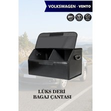 Automod Volkswagen Vento Uyumlu Deri Battal Boy Kapaklı Lüks Siyah Çanta Premium