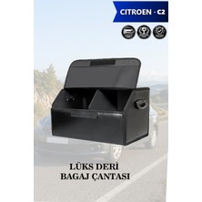Automod Citroen C2 Uyumlu Lüks Kapaklı Deri Battal Boy Siyah Çanta Premium