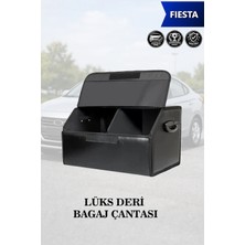 Automod Fiesta Uyumlu Kapaklı Lüks Battal Boy Deri Siyah Çanta Premium
