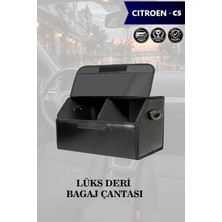 Automod Citroen C5 Uyumlu Lüks Kapaklı Battal Boy Deri Siyah Çanta Premium