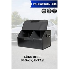 Automod Volkswagen Eos Uyumlu Lüks Deri Kapaklı Battal Boy Siyah Çanta Premium