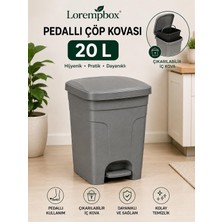 Lorempbox 20 L Pedallı Çöp Kovası – Çıkarılabilir Iç Kovalı, Kapaklı, Hijyenik ve Pratik – Mutfak & Banyo