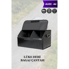 Automod Audi A2 Uyumlu Deri Kapaklı Battal Boy Lüks Siyah Çanta Premium