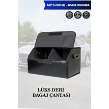 Automod Mitsubishi Space Runner Uyumlu Deri Battal Boy Kapaklı Lüks Siyah Çanta Premium