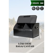Automod Volvo 960 Uyumlu Lüks Kapaklı Battal Boy Deri Siyah Çanta Premium