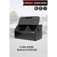 Automod Renault Grand Scenic Uyumlu Kapaklı Deri Battal Boy Lüks Siyah Çanta Premium