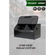 Automod Peugeot Expert Uyumlu Deri Lüks Kapaklı Battal Boy Siyah Çanta Premium