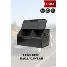 Automod Smax Uyumlu Lüks Kapaklı Battal Boy Deri Siyah Çanta Premium