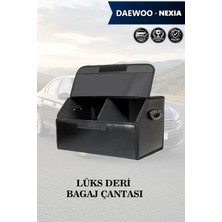 Automod Daewoo Nexia Uyumlu Battal Boy Deri Kapaklı Lüks Siyah Çanta Premium