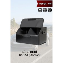 Automod Rover 416 Uyumlu Battal Boy Lüks Deri Kapaklı Siyah Çanta Premium