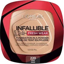 Bezos L'oreal 24H Fresh Wear Powder 9 gr - 220 Sable Sand