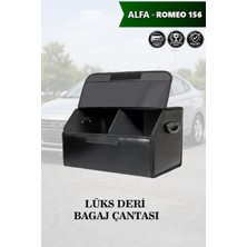 Automod Alfa Romeo 156 Uyumlu Deri Lüks Battal Boy Kapaklı Siyah Çanta Premium
