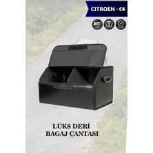 Automod Citroen C6 Uyumlu Kapaklı Battal Boy Deri Lüks Siyah Çanta Premium