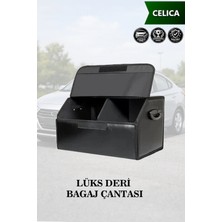 Automod Celica Uyumlu Kapaklı Lüks Battal Boy Deri Siyah Çanta Premium