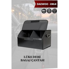 Automod Daewoo Cielo Uyumlu Kapaklı Lüks Deri Battal Boy Siyah Çanta Premium