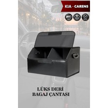 Automod Kia Carens Uyumlu Lüks Deri Kapaklı Battal Boy Siyah Çanta Premium