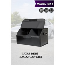 Automod Mazda Mx5 Uyumlu Lüks Deri Kapaklı Battal Boy Siyah Çanta Premium