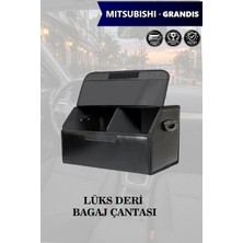 Automod Mitsubishi Grandis Uyumlu Lüks Kapaklı Battal Boy Deri Siyah Çanta Premium