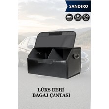 Automod Sandero Uyumlu Lüks Battal Boy Deri Kapaklı Siyah Çanta Premium