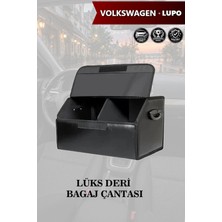 Automod Volkswagen Lupo Uyumlu Deri Kapaklı Lüks Battal Boy Siyah Çanta Premium