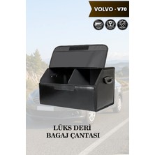 Automod Volvo V70 Uyumlu Deri Lüks Battal Boy Kapaklı Siyah Çanta Premium