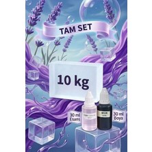Organik Hekim Kendi Sabununu Yap! 10 kg Şeffaf Sabun Bazı + Lavanta Esansı +Mor Boya