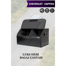 Automod Chevrolet Captiva Uyumlu Battal Boy Lüks Kapaklı Deri Siyah Çanta Premium