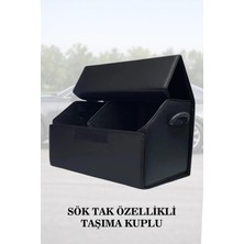 Automod Peugeot 505 Uyumlu Battal Boy Lüks Kapaklı Deri Siyah Çanta Premium