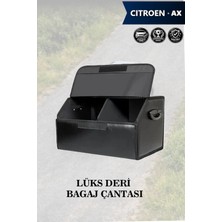 Automod Citroen Ax Uyumlu Lüks Kapaklı Deri Battal Boy Siyah Çanta Premium