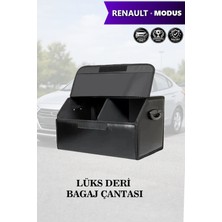 Automod Renault Modus Uyumlu Kapaklı Deri Lüks Battal Boy Siyah Çanta Premium
